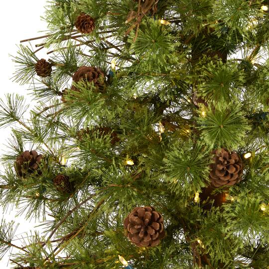 6ft. Pre-Lit Wyoming Alpine Artificial Christmas Tree, Clear LED Lights